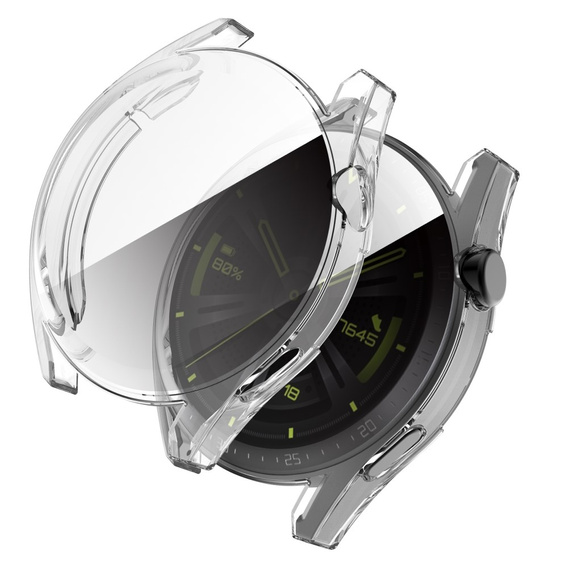Футляр з ТПУ кришкою для Huawei Watch GT 3 42mm - Transparent White