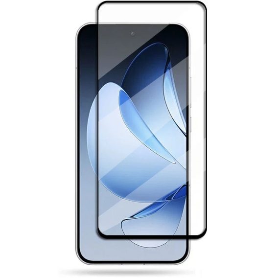 3D загартоване скло для Oppo Reno 13, чорна рамка