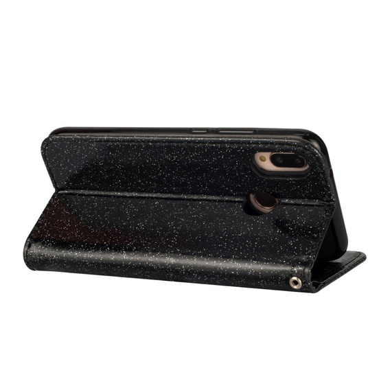 Чохол-книжка для Huawei P20 Lite, Glitter Zipper Wallet, чорний