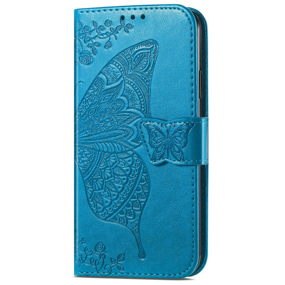 Откидной чехол для Samsung Galaxy S25 FE, Butterfly, синий