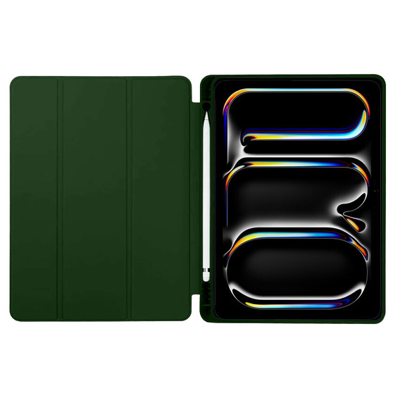 Чохол для Apple iPad Pro 13" 7 gen. 2024 (A2925, Smartcase з місцем для стилуса, темно-зелений