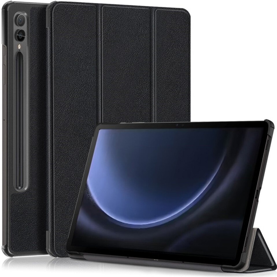 Чохол для Samsung Galaxy Tab S9 FE+ Plus, Smartcase з місцем для стилуса, чорний
