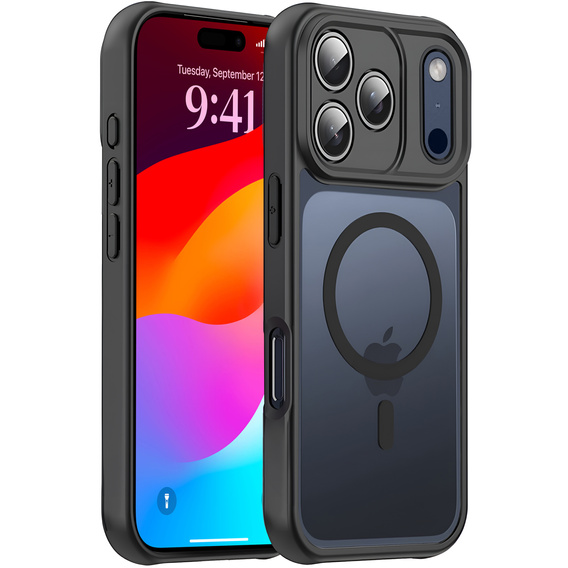 Матовий чохол для iPhone 17, для Magsafe, матовий чорний