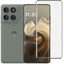 3D загартоване скло для Motorola Edge 60 Pro, чорна рамка