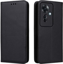Чохол-книжка для Oppo Reno 11F 5G, Smart Magnetic, чорний + скло 9H