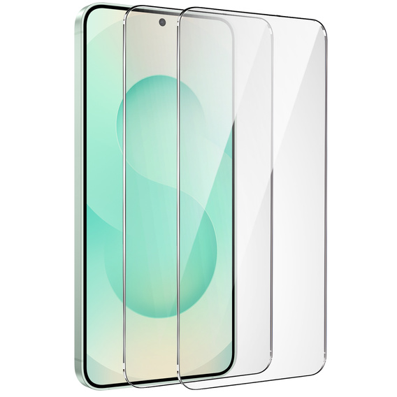 2x Загартоване скло для Samsung Galaxy S24+ Plus / S25+ Plus, захисне скло ERBORD 9H Easy App