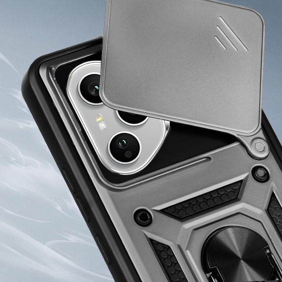 Чохол NOX Camera Slide Honor 400 Pro 5G, CamShield Slide, сріблястий