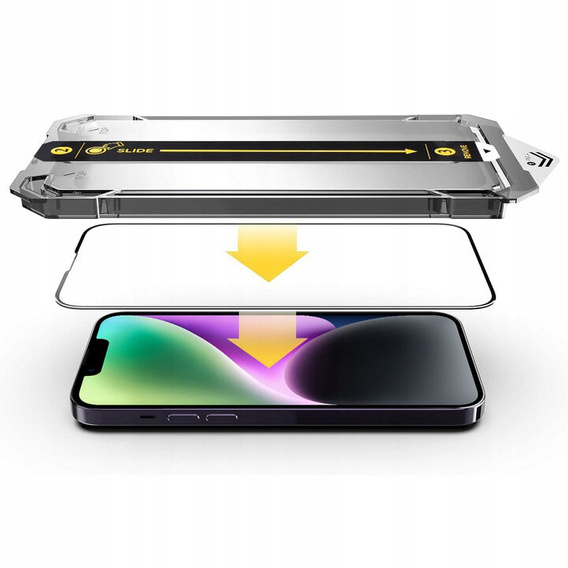 2x Скло захисне загартоване для iPhone 16e / 14 / 13 / 13 Pro, ERBORD Easy App Full Screen Protector