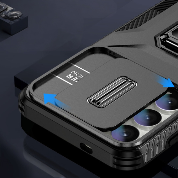 Чехол для Samsung Galaxy S24+ Plus, крышка объектива, чёрный