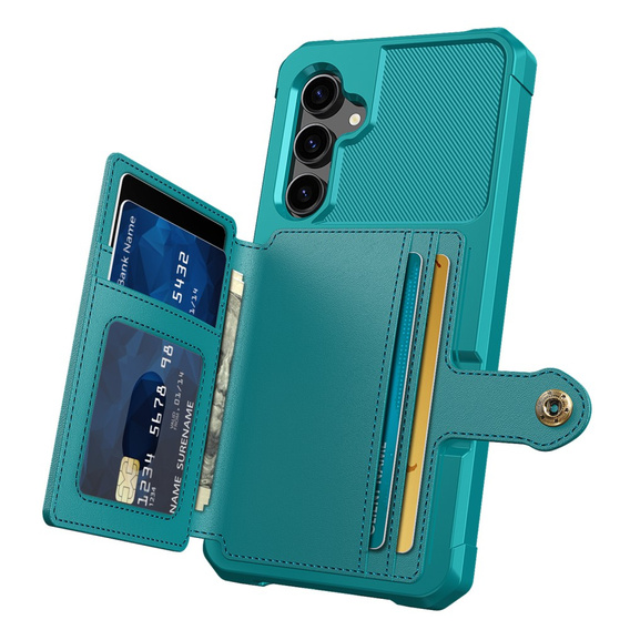 Чехол для Samsung Galaxy S23 FE, Card Holder Kickstand, зелёный