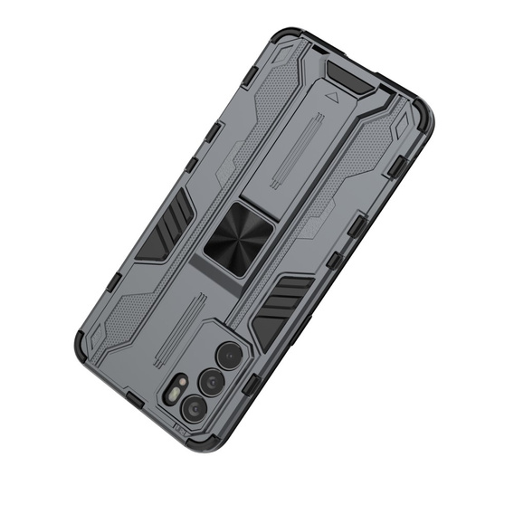 Чехол до Oppo Reno6 5G, Military kickstand, серый