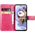 Чехол Wallet до Motorola Moto G31 / G41, Clover, Rose Gold