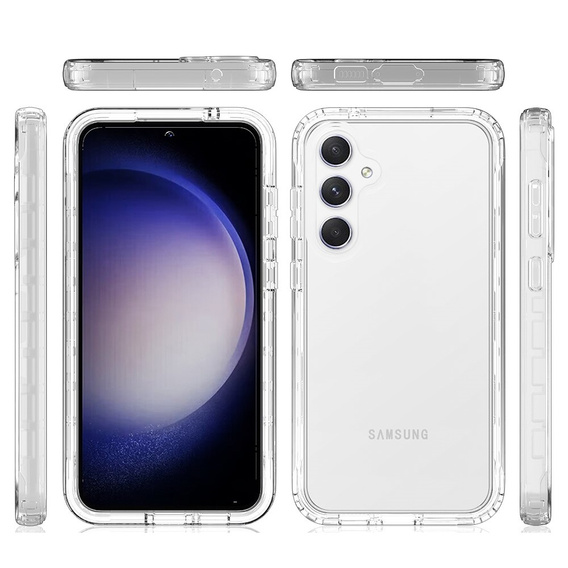 Чехол для Samsung Galaxy S23 FE, Shockproof, с пленкой, прозрачный