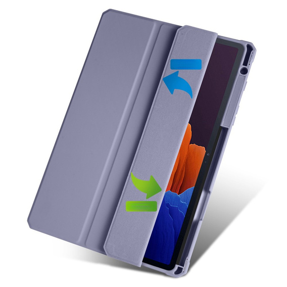 Чохол для Samsung Galaxy Tab S7 Plus / Tab S7 FE, Smartcase Hybrid, з місцем для стилуса, фіолетовий