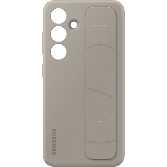 Оригинальный чехол Samsung для Galaxy S24, Silicone Standing Grip Case, серый