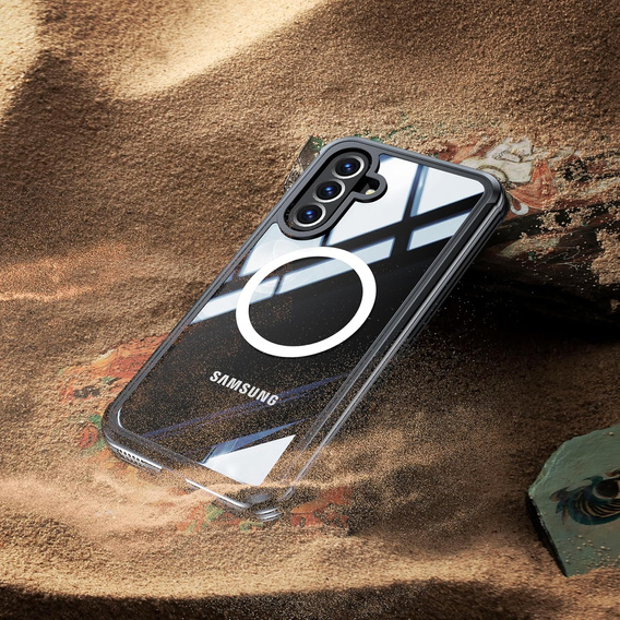 Чохол для Samsung Galaxy A36 / Samsung Galaxy A56, Shockproof, зі склом, для MagSafe, чорний