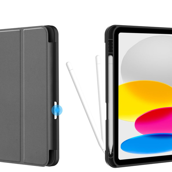 Чохол для iPad 10.9 2022 10 Gen, Smart Pencil, зі слотом для стилуса, чорний