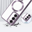 Чохол для Samsung Galaxy S23, Electro MagSafe, фіолетовий + Скло на екран