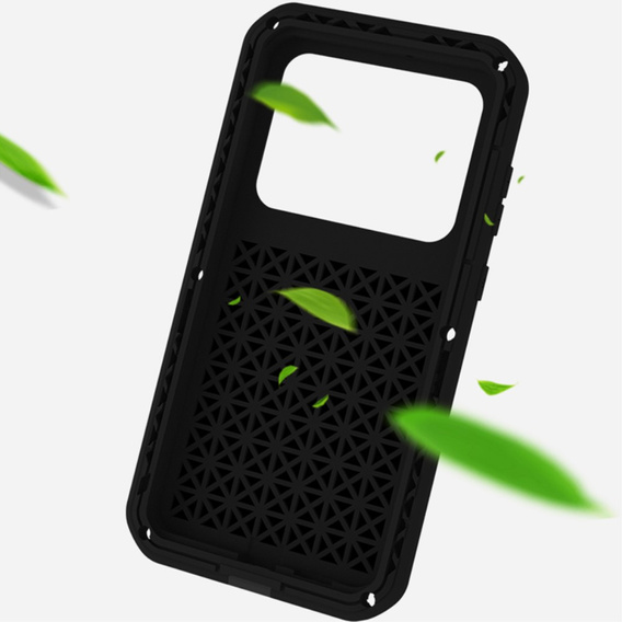 Чехол Love Mei до Samsung Galaxy S23 Plus, armored with glass, чёрный