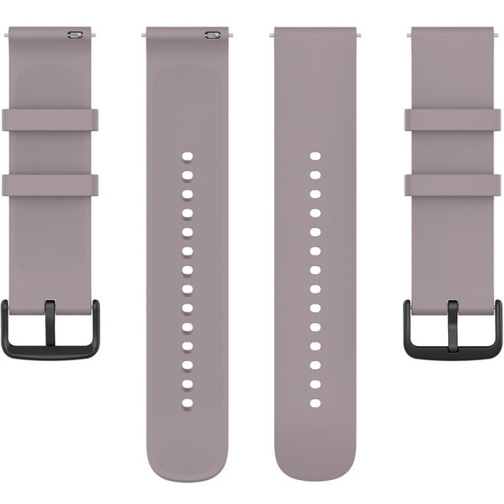 Силиконовый ремешок 20mm, Violet/Black Buckle