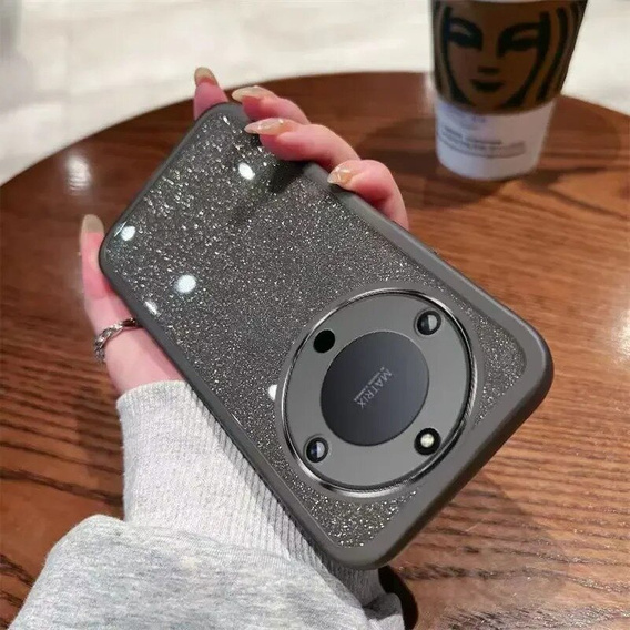 Чехол до Honor Magic 6 Lite 5G, Glittery Powder, серый