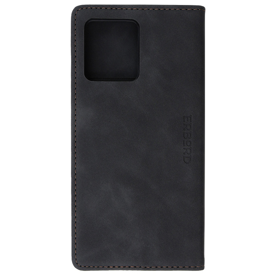 Чохол для Motorola Edge 40 Neo, ERBORD Vintage, гаманець з клапаном, чорний