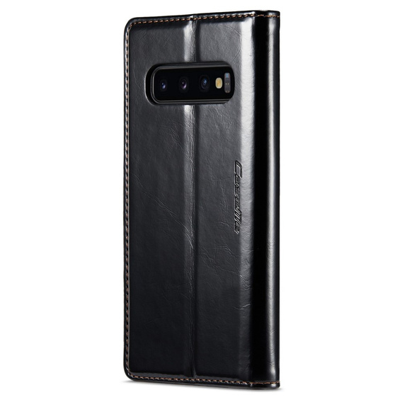 Флип-кейс CASEME для Samsung Galaxy S10+ Plus, Waxy Textured, чёрный