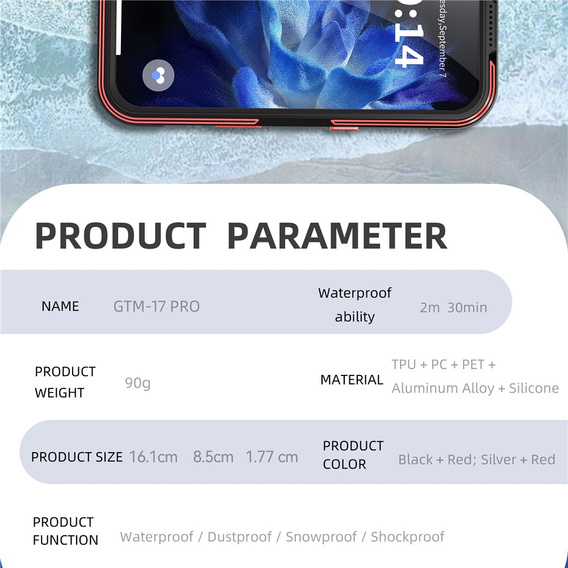 Водонепроникний чохол SHELLBOX GTM IP68 з MagSafe для iPhone 17 Pro