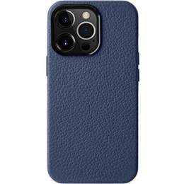 Чохол MELKCO для iPhone 15 Pro Max, шкіра для MagSafe, темно-синій