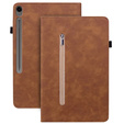 Чехол для Samsung Galaxy Tab S10 Lite / S10 FE / S9 FE, Wallet Pen Slot, коричневый