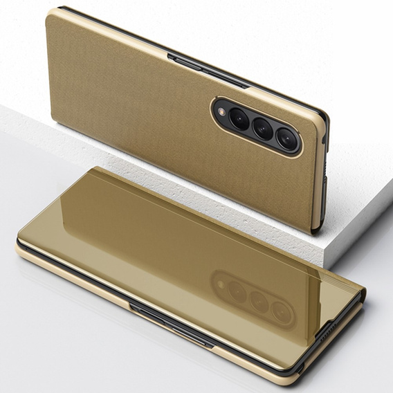 Чехол до Samsung Galaxy Z Fold 4 5G, Clear View, золотой