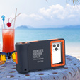 SHELLBOX I Uniwersalne Etui Wodoodporne na telefon, Black/Orange
