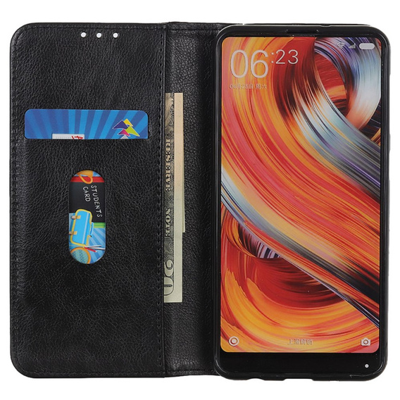 Чохол-фліп для Google Pixel 8A, Split Leather, чорний