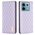 Откидной чехол для Xiaomi Redmi Note 13 Pro 4G / Xiaomi Redmi Note 14S / Xiaomi Poco M6 Pro 4G, Wallet, BINFEN COLOR, фиолетовый