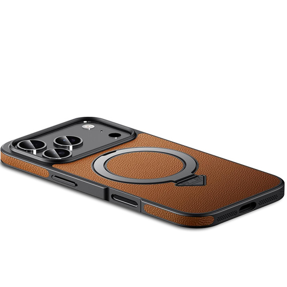 Кожаный чехол с подставкой MagSafe для iPhone 17 Pro Max