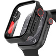 2в1 чехол и защитное стекло для часов Apple Watch 6/5/4/SE 44MM, Black/Red
