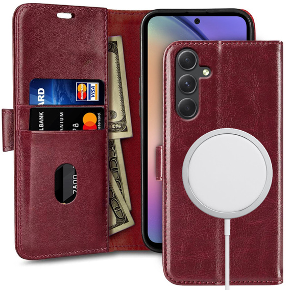 Чохол-книжка для Samsung Galaxy A54 5G, Wallet, do MagSafe, червоний