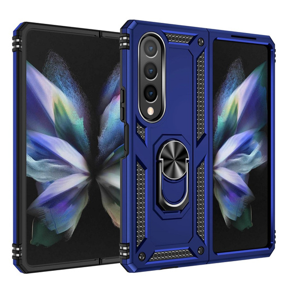 Бронированный Чехол до Samsung Galaxy Z Fold 4 5G, Nox Case Ring, синий