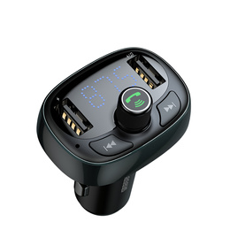 Baseus S13 Автомобильное зарядное устройство 2-Port USB + Transmiter FM - Black