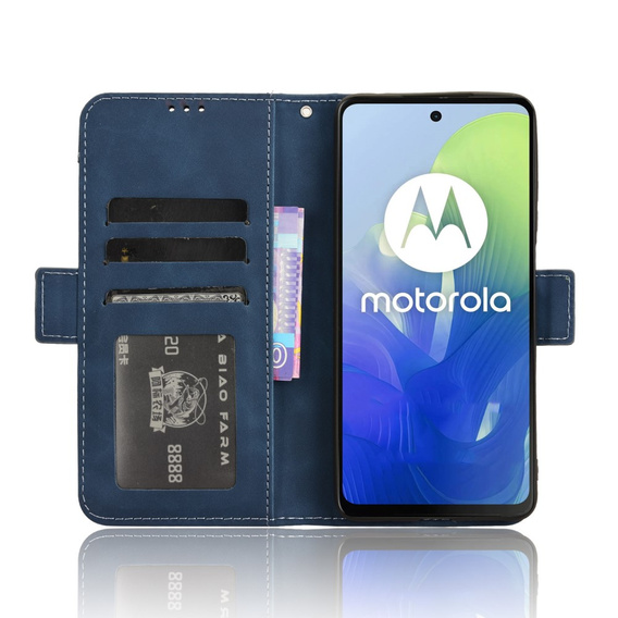Откидной чехол для Motorola Moto E14, Card Slot, темно-синий