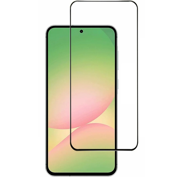 3D загартоване скло для Samsung Galaxy A56, чорна рамка