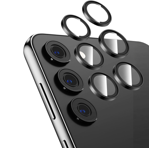 2x Стекло камеры для Samsung Galaxy S24, ERBORD Camera Lens, черный