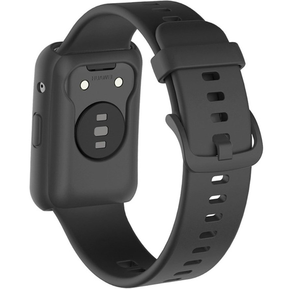 Прозорий ремінець з футляром до Huawei Watch Fit, Black