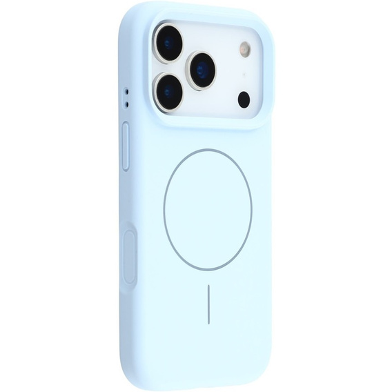Силиконовый чехол для iPhone 17 Pro Max, для MagSafe, противоударный, синий