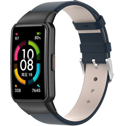 Шкіряний ремінець для годинника Huawei Band 6, Dark Blue