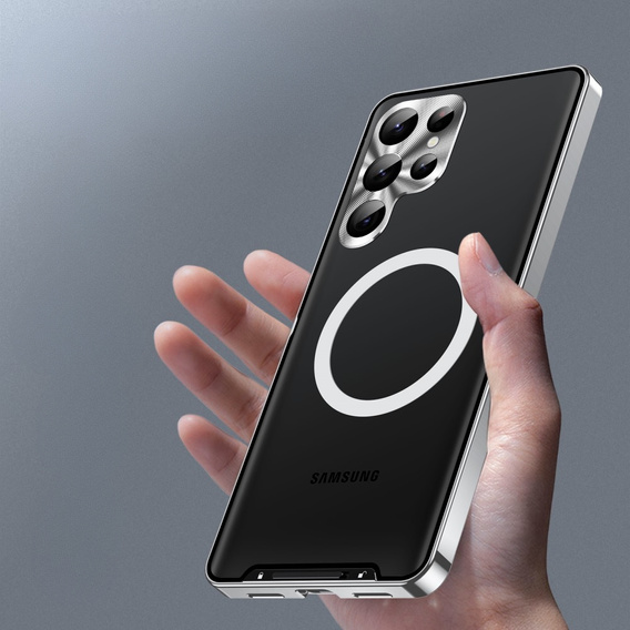 Защитный чехол для камеры Samsung Galaxy S23 Ultra, CamShield MagSafe, прозрачный / серебряный