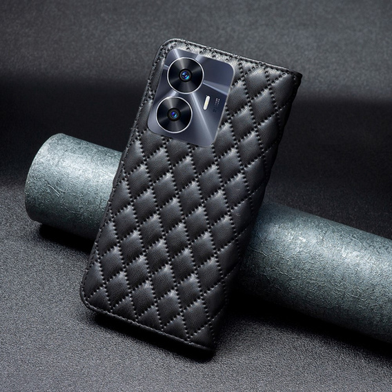 Чохол-книжка для Realme C55, Wallet, BINFEN COLOR, чорний
