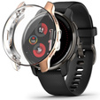 Чехол 2в1 с защитой экрана для часов Garmin Venu 2 Plus, Rose gold