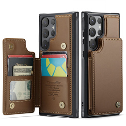 CASEME флип-кейс для Samsung Galaxy S25 Ultra, Litchi Wallet, коричневый