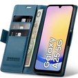 Чехол для Samsung Galaxy A25 5G, ERBORD Glossy Litchi, кошелек с клапаном, синий